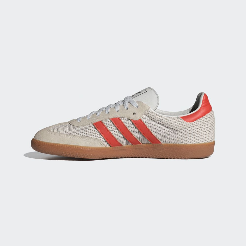 Basket Adidas Samba OG Blanche Rouge Femme | ZBR-12806858