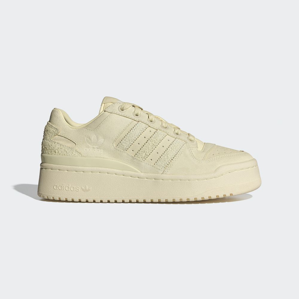 Basket Adidas Forum Bold Stripes Blanche Femme | NZJ-43585321