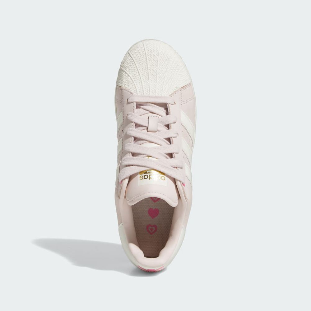 Basket Adidas Superstar XLG Beige Blanche Rose Femme | QSW-81309245