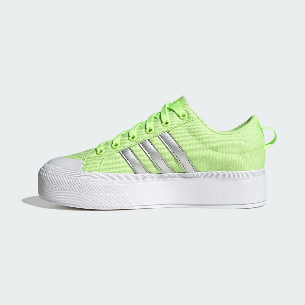 Basket Adidas Bravada 2.0 Platform Vert Argent Blanche Femme | JES-53136568