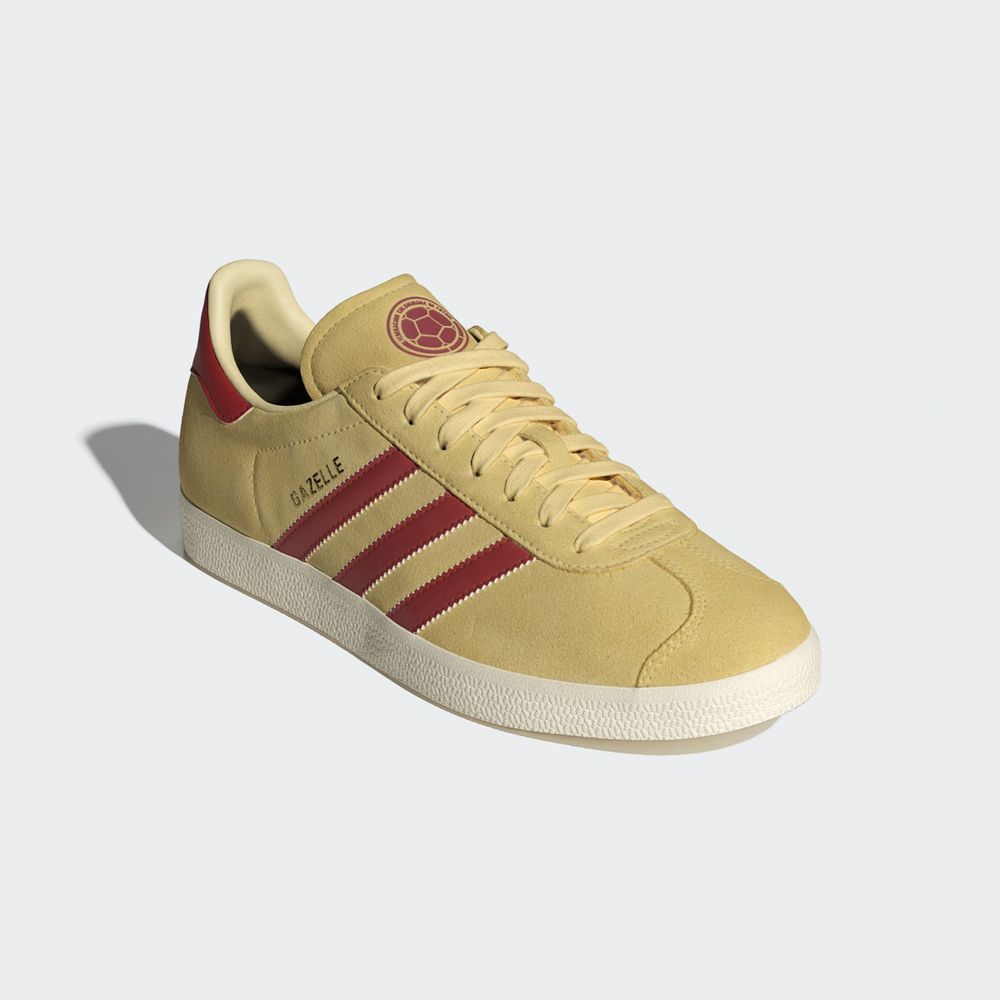 Basket Adidas Gazelle Colombia Jaune Orange Blanche Femme | TYH-44860044