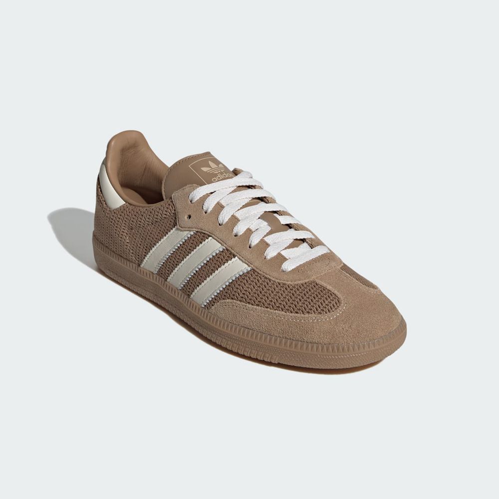 Basket Adidas Samba OG Marron Blanche Femme | LPV-69410830