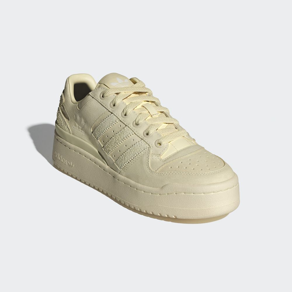 Basket Adidas Forum Bold Stripes Blanche Femme | NZJ-43585321