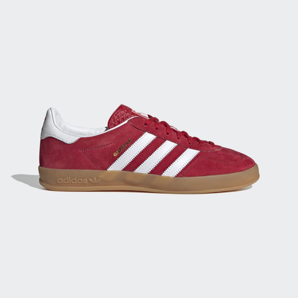 Basket Adidas Gazelle Indoor Rouge Blanche Femme | NSC-85109638