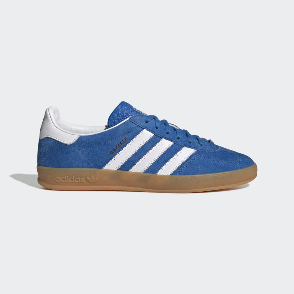 Basket Adidas Gazelle Indoor Bleu Blanche Femme | XVK-14297069