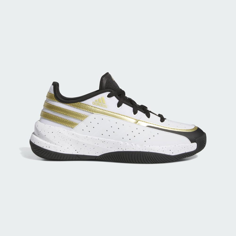 Basket Adidas Front Court Blanche Noir Doré Femme | VYT-06517331