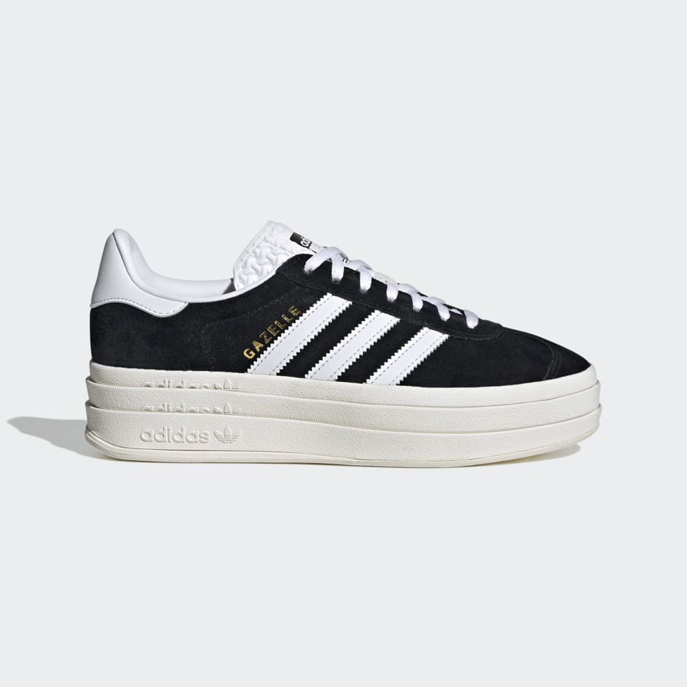 Basket Adidas Gazelle Bold Noir Blanche Femme | COP-20929247