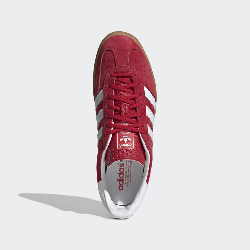 Basket Adidas Gazelle Indoor Rouge Blanche Femme | NSC-85109638