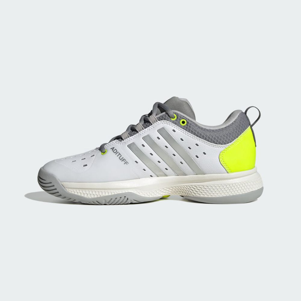 Basket Adidas Court Pickleball Blanche Argent Vert Femme | VZN-85038413