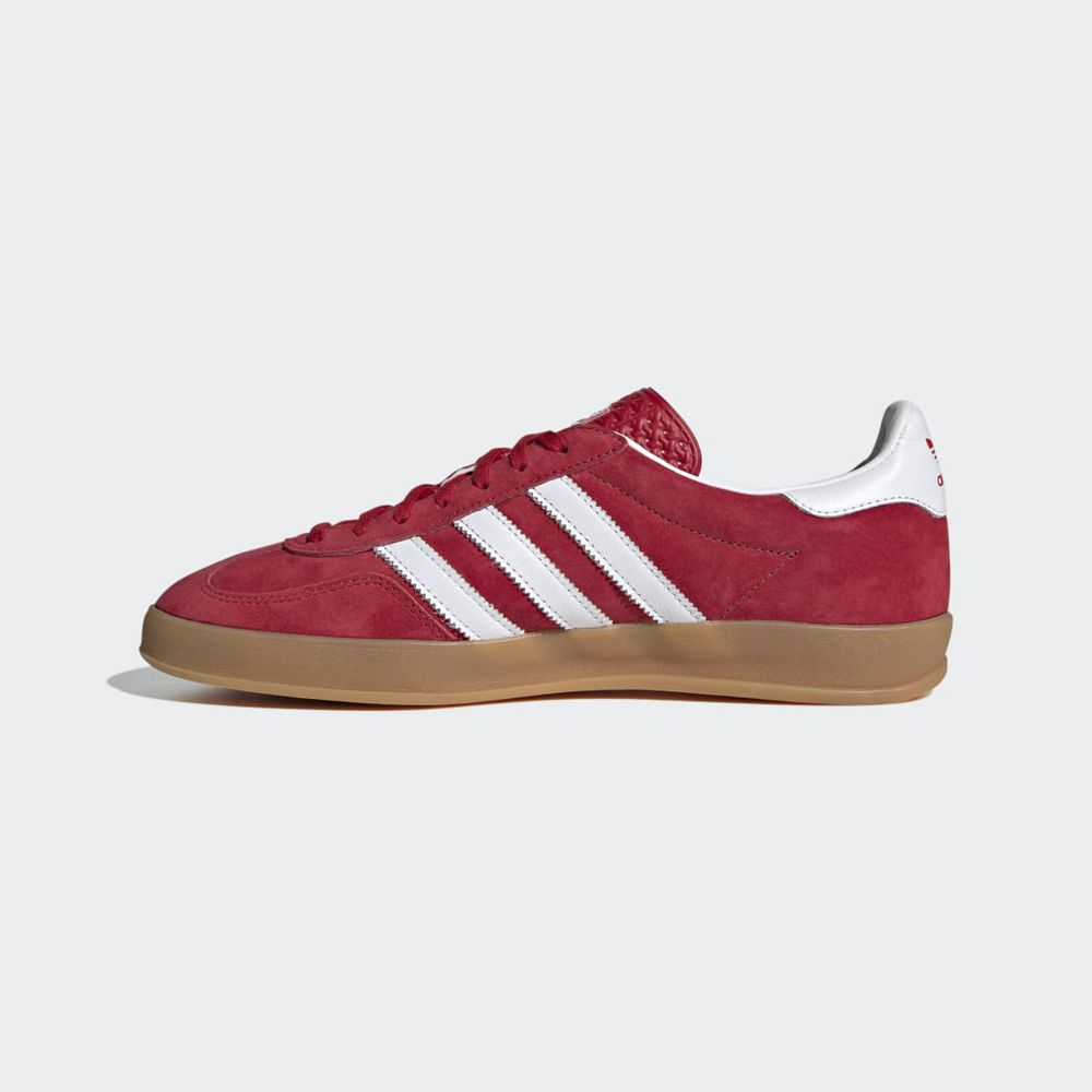 Basket Adidas Gazelle Indoor Rouge Blanche Femme | NSC-85109638