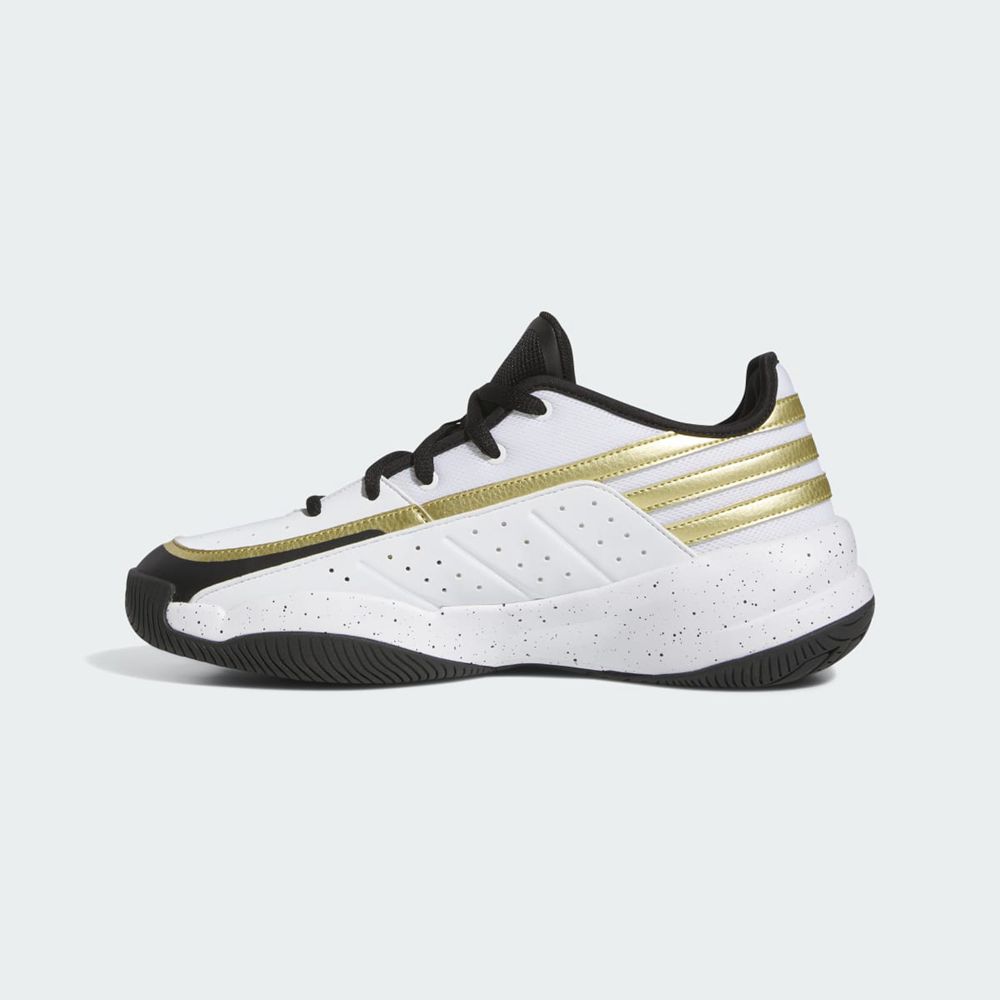 Basket Adidas Front Court Blanche Noir Doré Femme | VYT-06517331