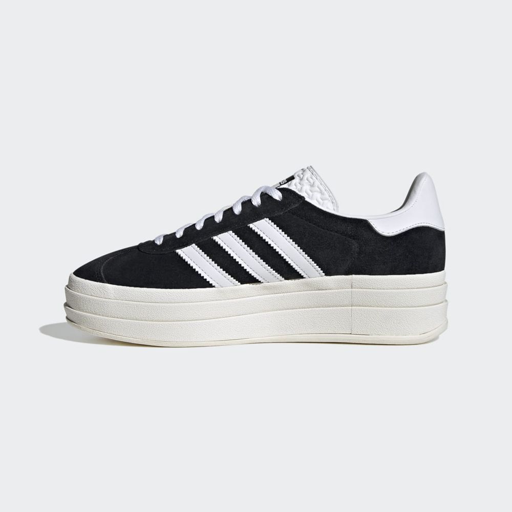 Basket Adidas Gazelle Bold Noir Blanche Femme | COP-20929247