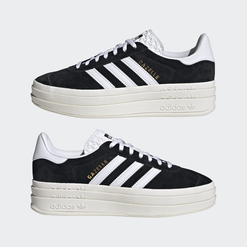 Basket Adidas Gazelle Bold Noir Blanche Femme | COP-20929247