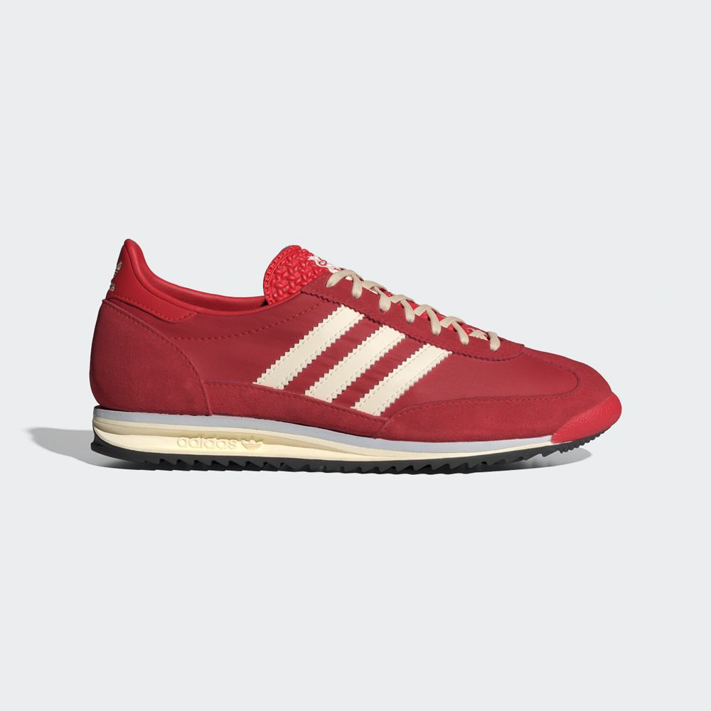 Basket Adidas SL 72 Rouge Blanche Bleu Femme | PKW-58888334