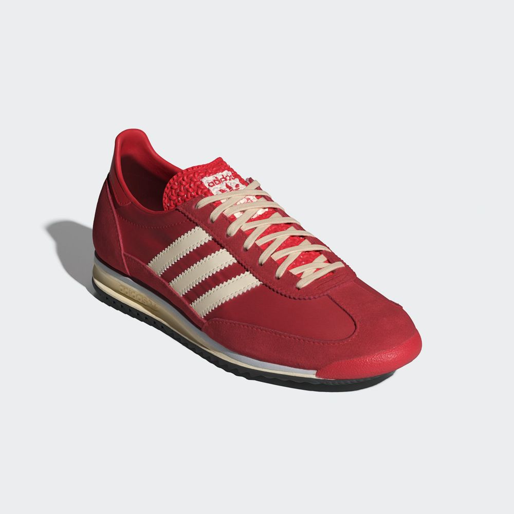 Basket Adidas SL 72 Rouge Blanche Bleu Femme | PKW-58888334