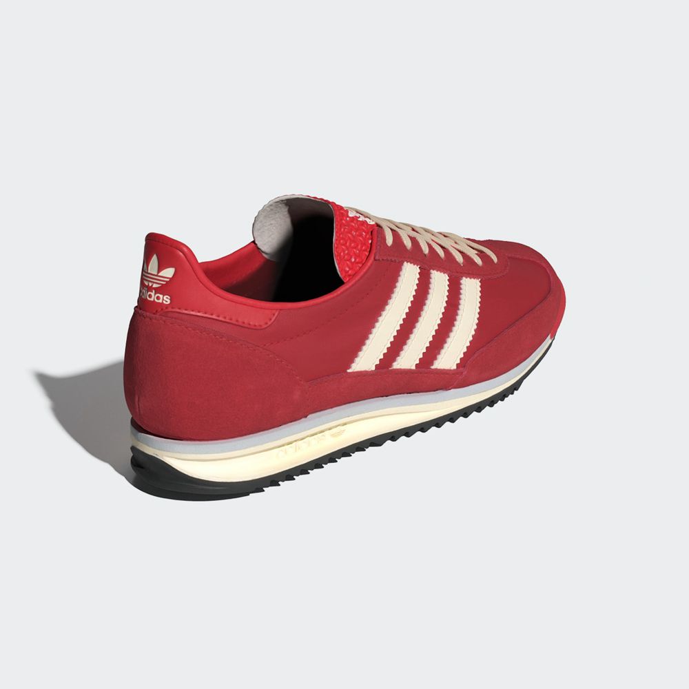 Basket Adidas SL 72 Rouge Blanche Bleu Femme | PKW-58888334