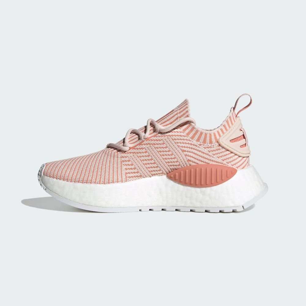 Basket Adidas NMD_W1 Rose Blanche Femme | WIE-72229960