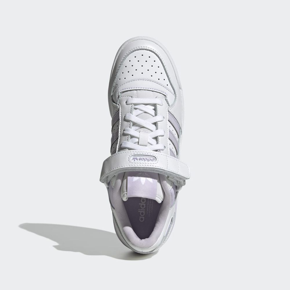 Basket Adidas Forum Low W Blanche Violette Femme | GIM-20426127