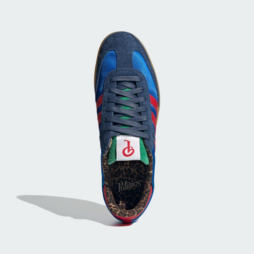 Basket Adidas x Politics Samba Bleu Rouge Vert Femme | MXF-71511202