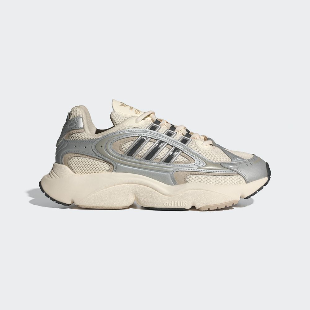 Basket Adidas Ozmillen Blanche Grise Beige Femme | NIA-99525789