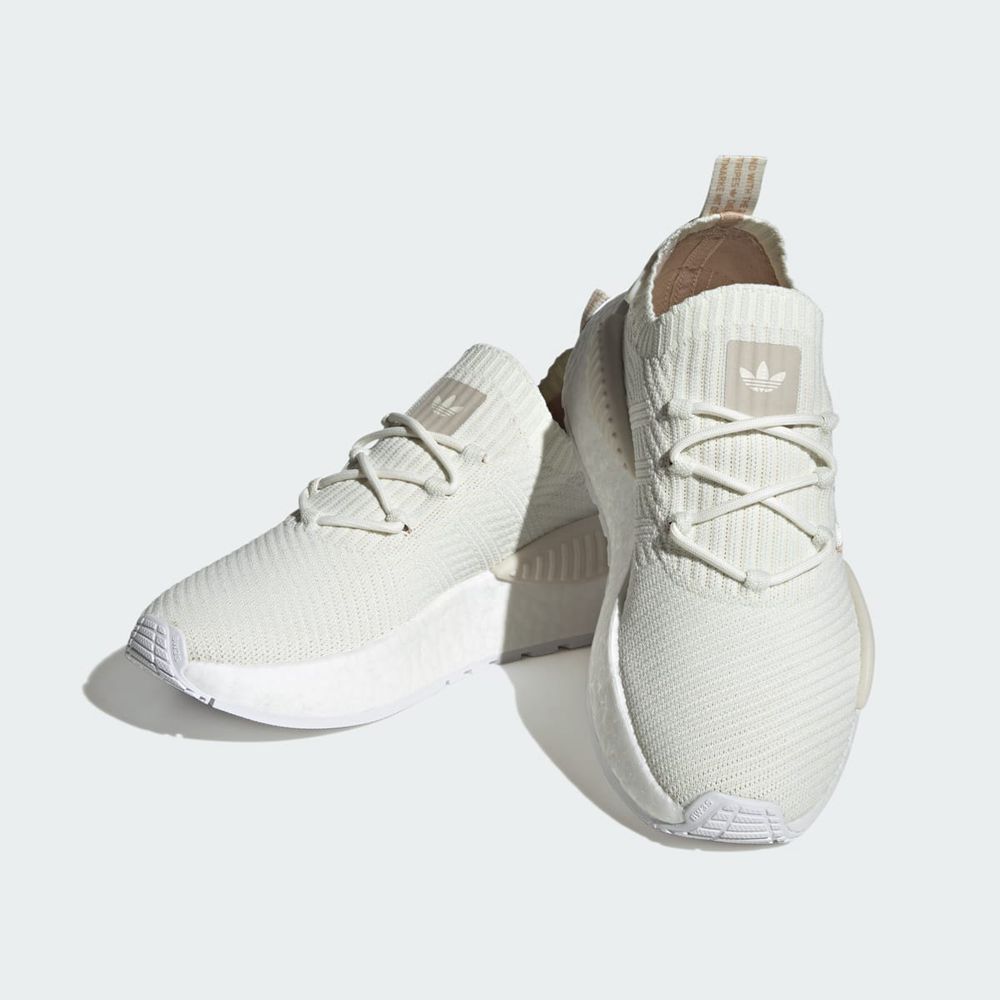 Basket Adidas NMD_W1 Blanche Beige Orange Femme | SIT-32291914