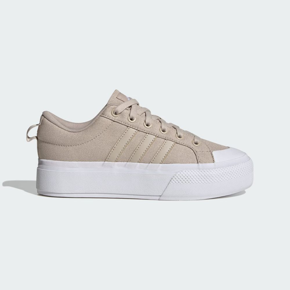 Basket Adidas Bravada 2.0 Platform Beige Blanche Femme | ADP-53729947