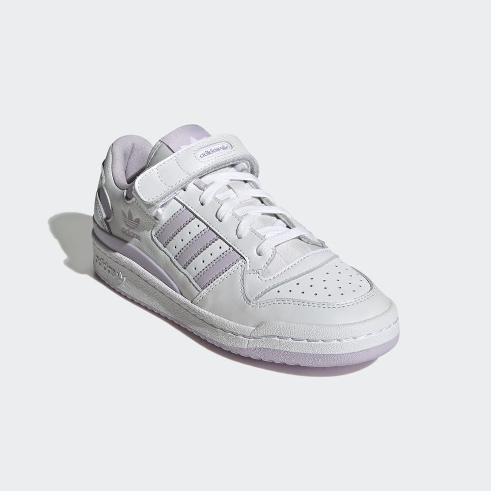 Basket Adidas Forum Low W Blanche Violette Femme | GIM-20426127