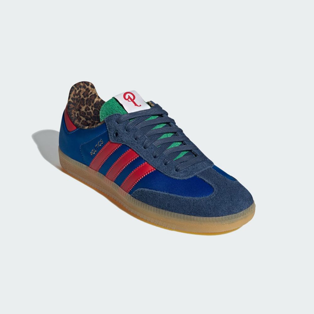 Basket Adidas x Politics Samba Bleu Rouge Vert Femme | MXF-71511202