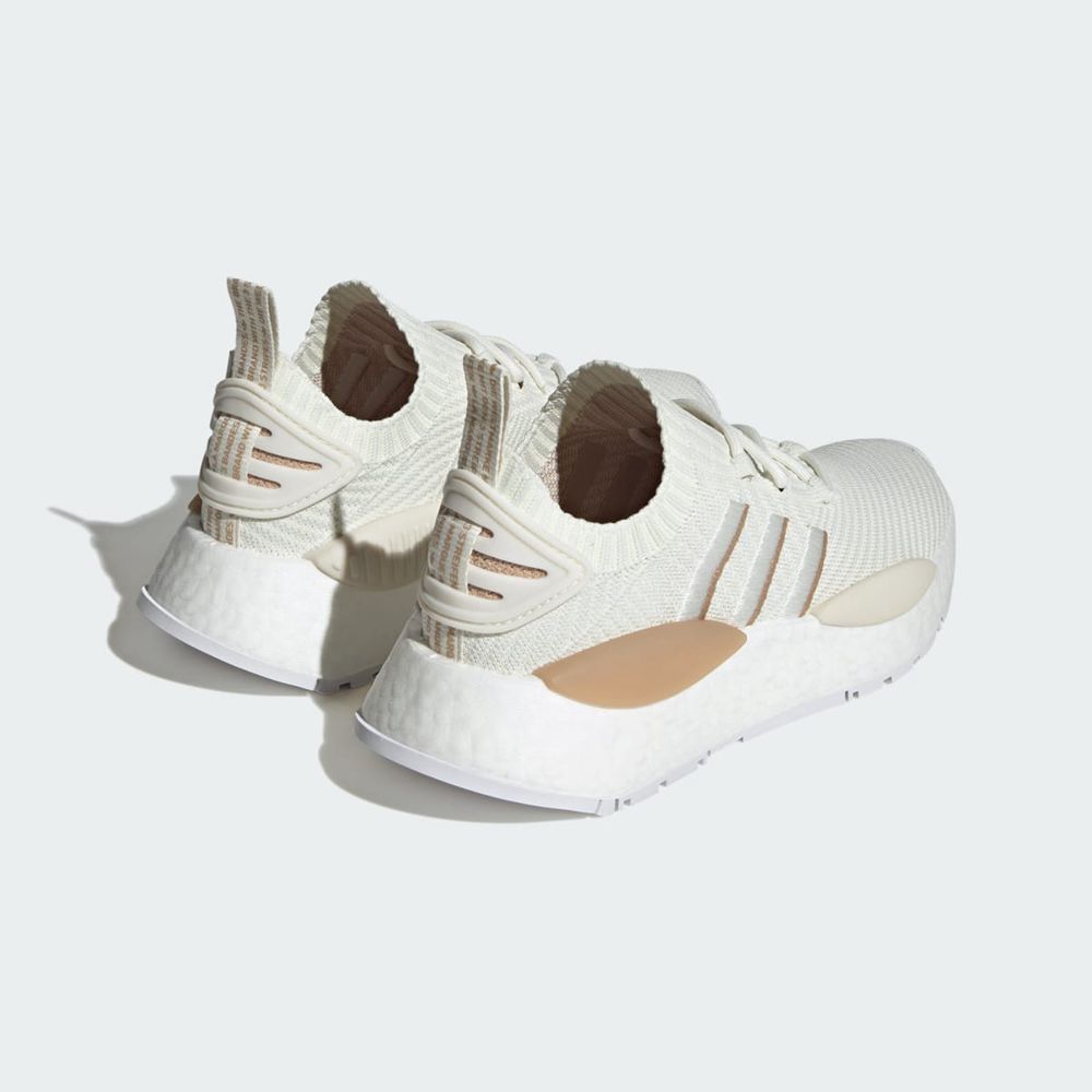 Basket Adidas NMD_W1 Blanche Beige Orange Femme | SIT-32291914