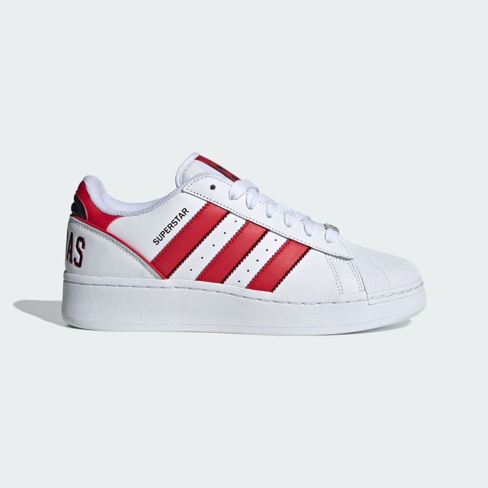 Basket Adidas Superstar XLG Blanche Rouge Noir Femme | GHT-32122029