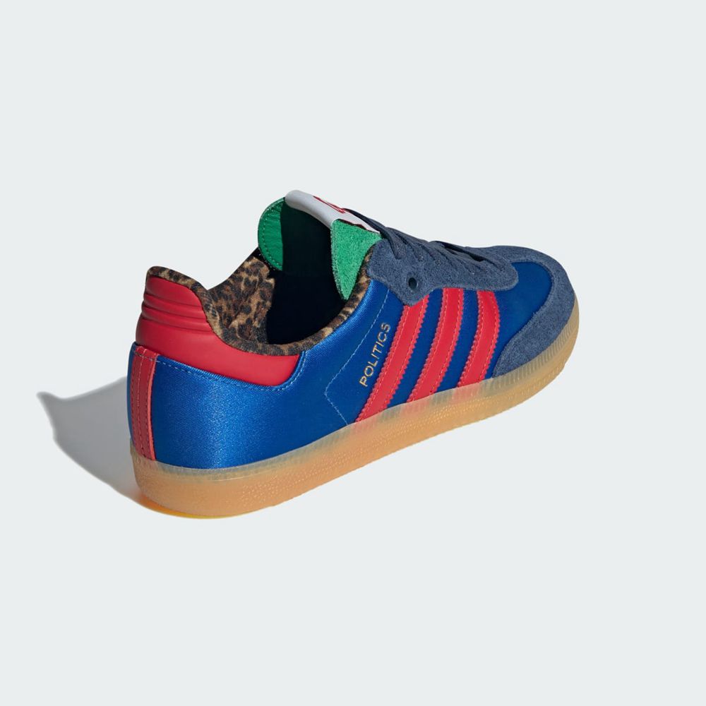 Basket Adidas x Politics Samba Bleu Rouge Vert Femme | MXF-71511202