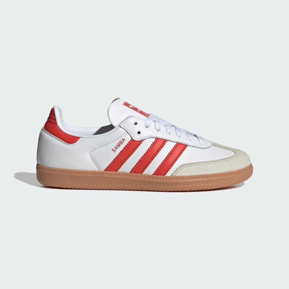 Basket Adidas Samba OG Blanche Rouge Femme | OEO-45152266