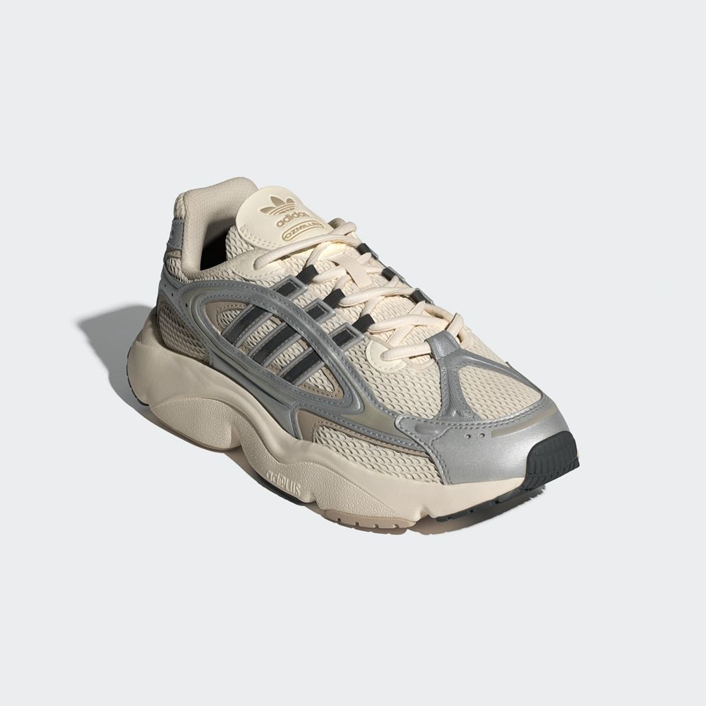 Basket Adidas Ozmillen Blanche Grise Beige Femme | NIA-99525789