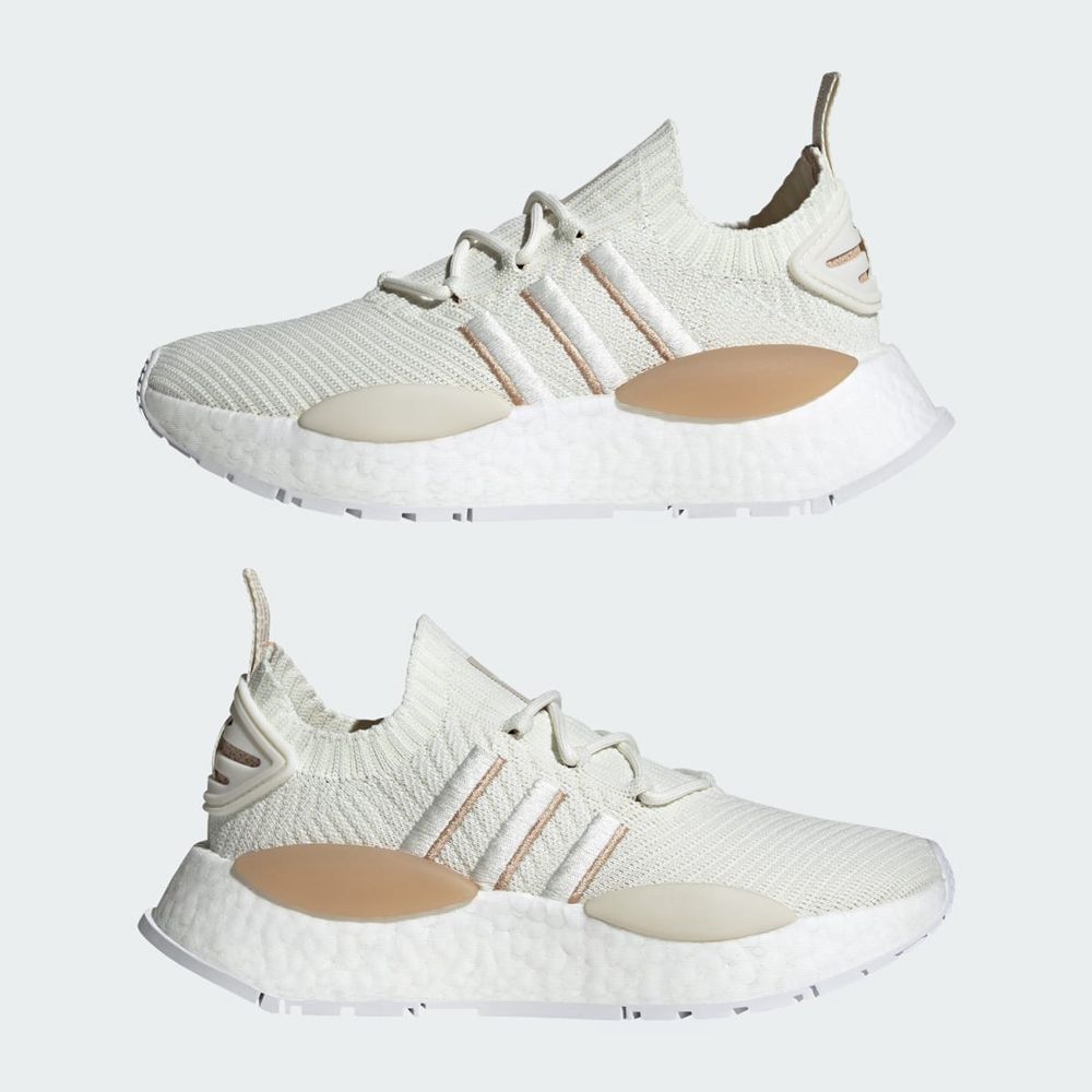 Basket Adidas NMD_W1 Blanche Beige Orange Femme | SIT-32291914