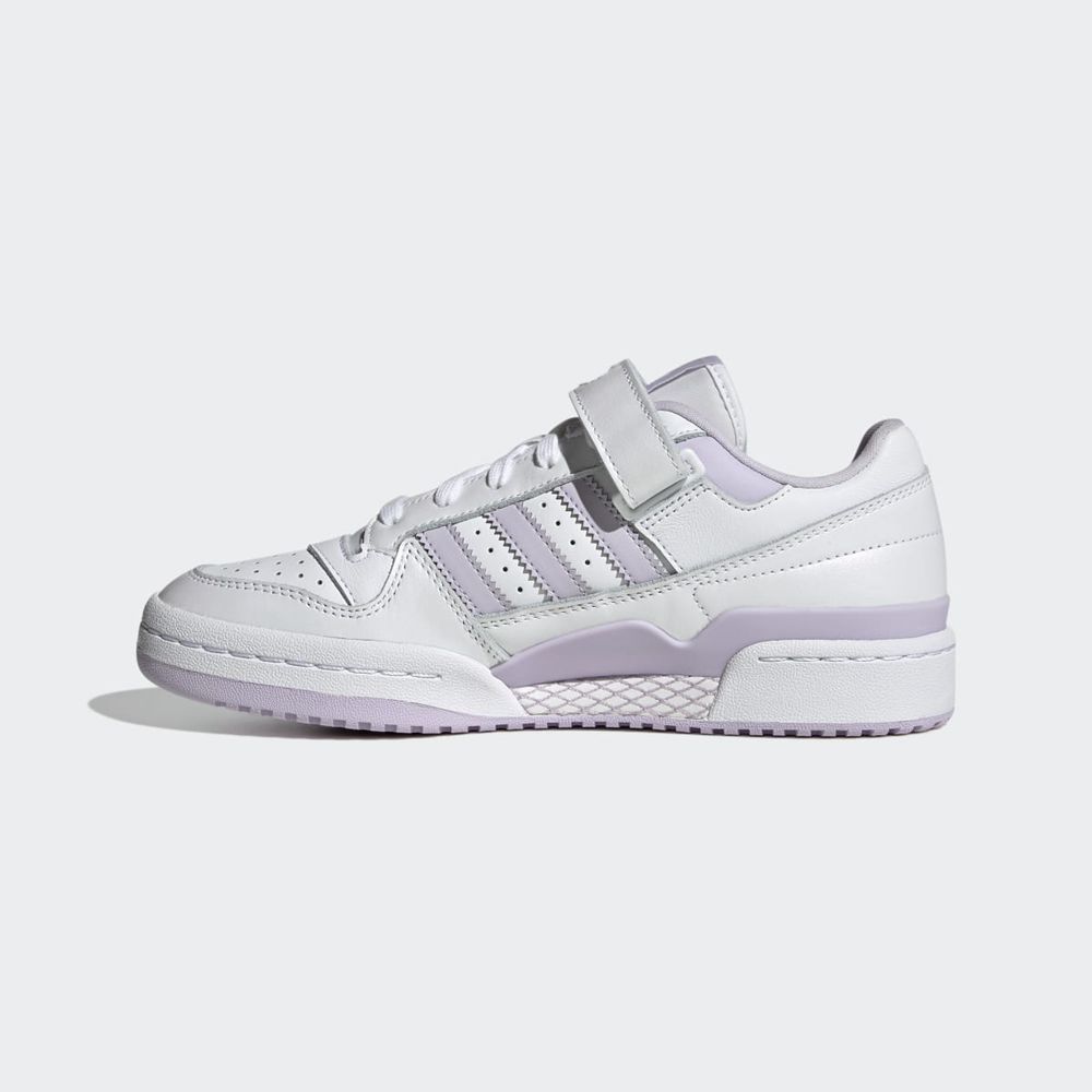 Basket Adidas Forum Low W Blanche Violette Femme | GIM-20426127