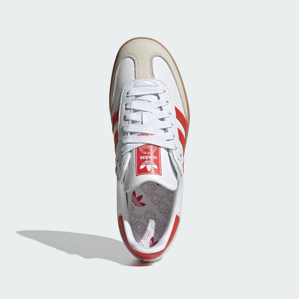 Basket Adidas Samba OG Blanche Rouge Femme | OEO-45152266