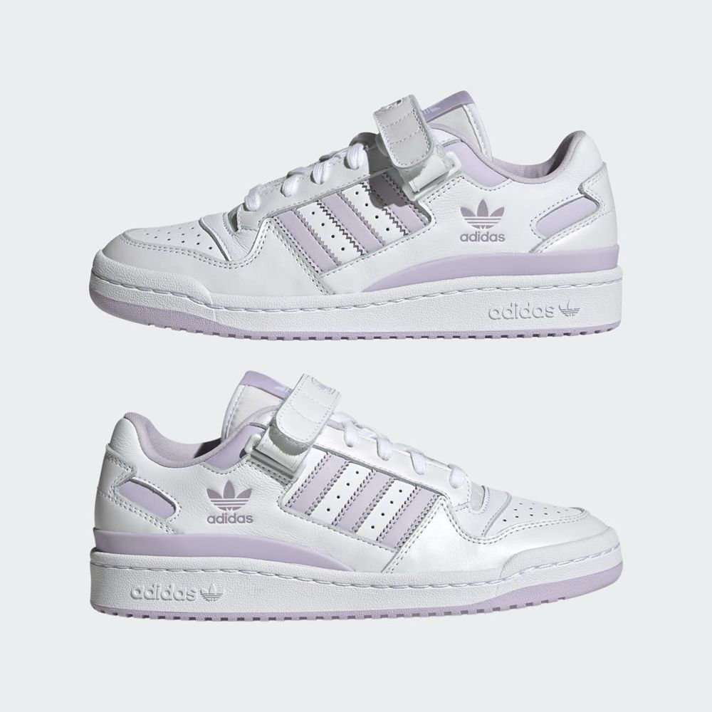 Basket Adidas Forum Low W Blanche Violette Femme | GIM-20426127