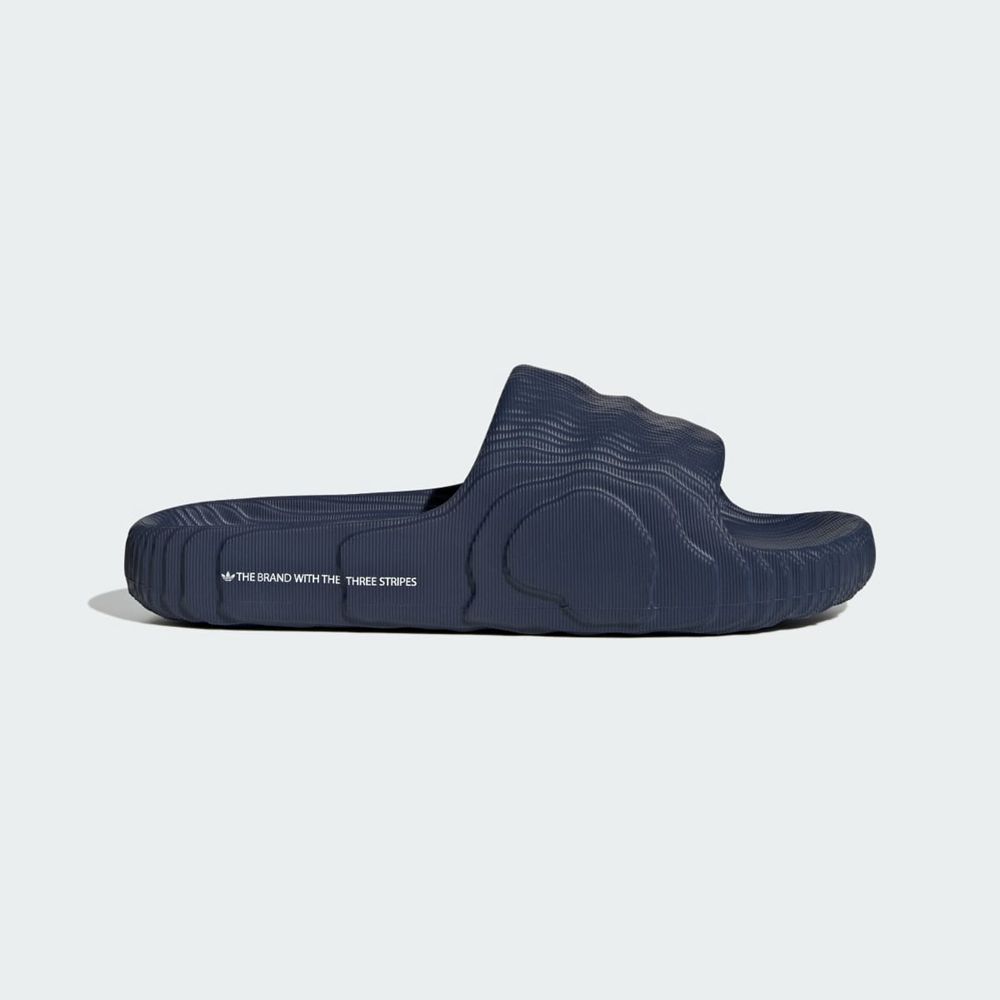 Claquette Adidas Adilette 22 Bleu Blanche Femme | JLR-52897151