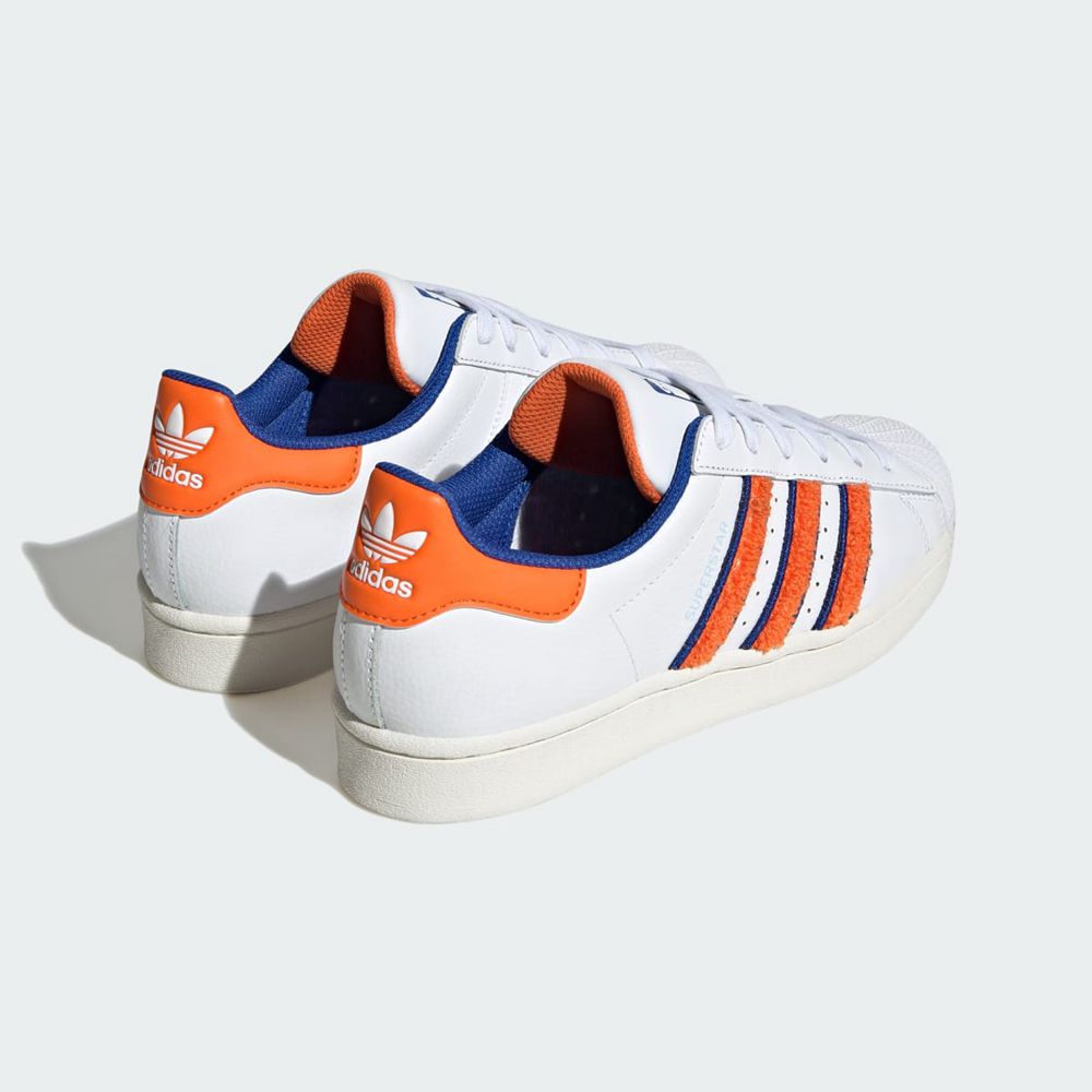 Basket Adidas Superstar Blanche Orange Bleu Femme | RTZ-76696966