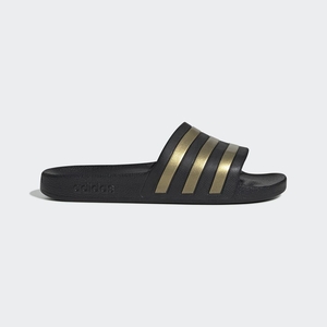 Claquette Adidas Adilette Aqua Noir Doré Femme | QKF-07444854