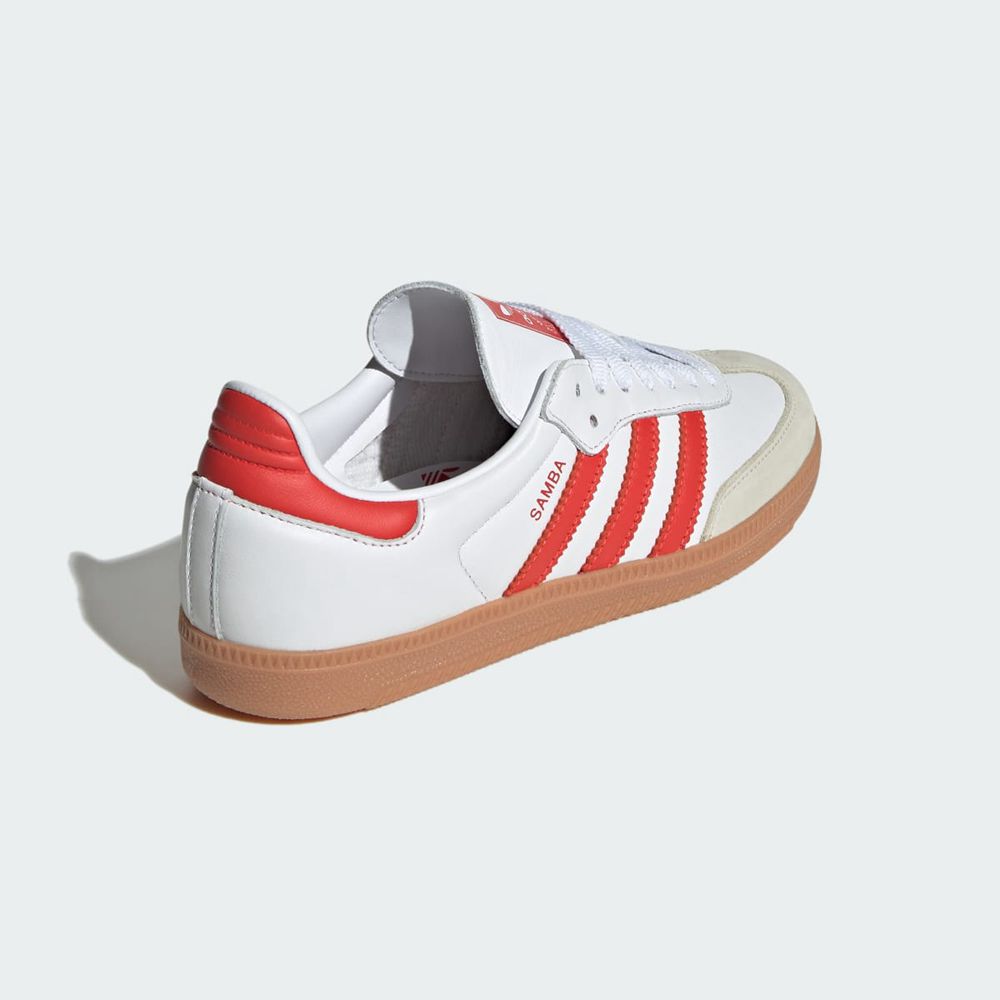 Basket Adidas Samba OG Blanche Rouge Femme | OEO-45152266