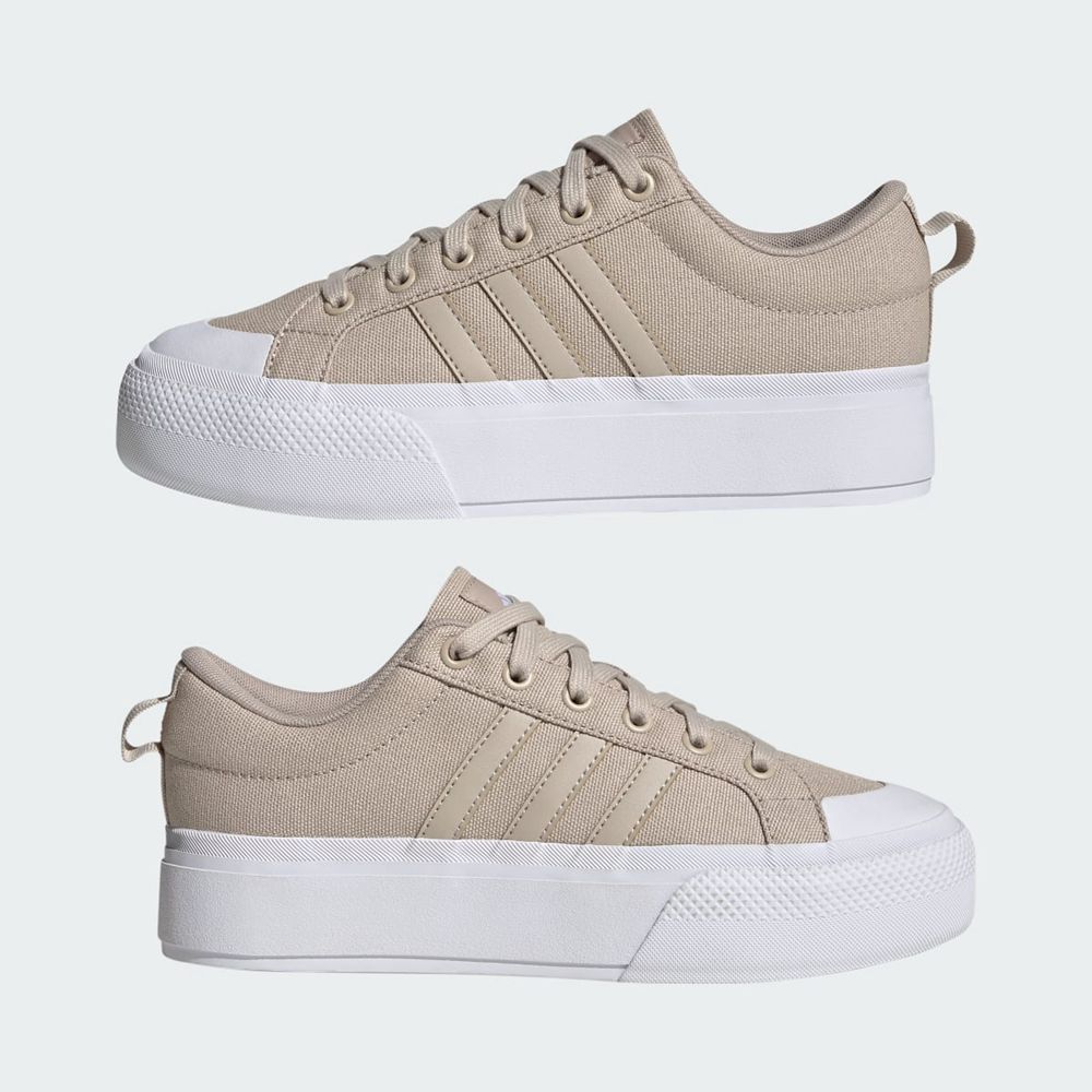 Basket Adidas Bravada 2.0 Platform Beige Blanche Femme | ADP-53729947