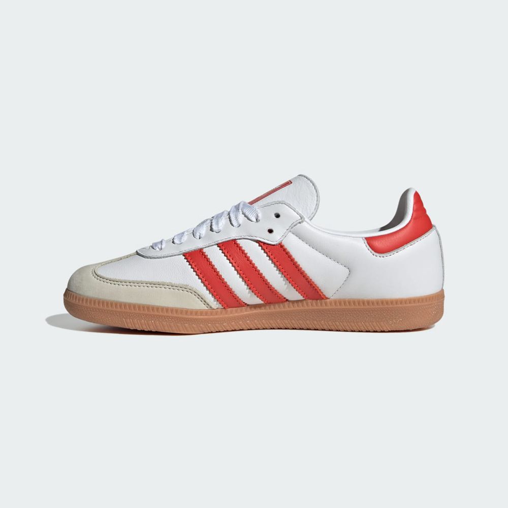 Basket Adidas Samba OG Blanche Rouge Femme | OEO-45152266