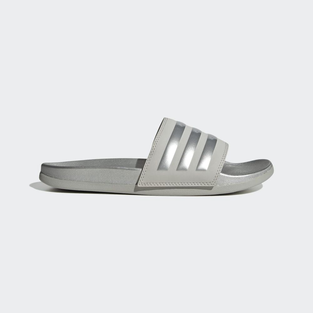 Claquette Adidas Adilette Comfort Grise Argent Femme | EVR-51913915