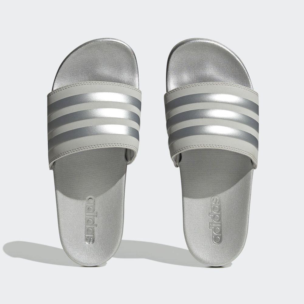 Claquette Adidas Adilette Comfort Grise Argent Femme | EVR-51913915