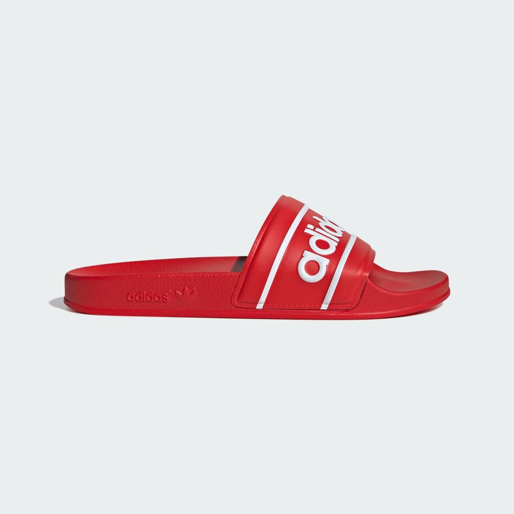 Claquette Adidas Adilette Rouge Blanche Femme | WMW-69902951