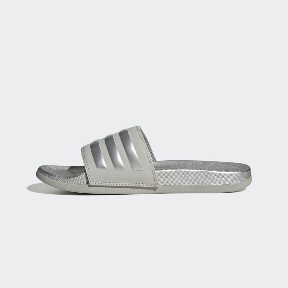 Claquette Adidas Adilette Comfort Grise Argent Femme | EVR-51913915