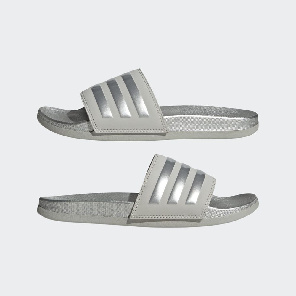 Claquette Adidas Adilette Comfort Grise Argent Femme | EVR-51913915