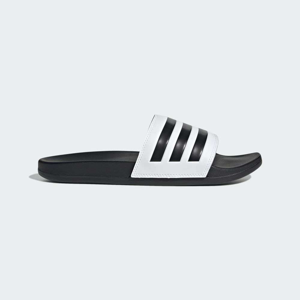 Claquette Adidas Adilette Comfort Blanche Noir Femme | BJF-92865966