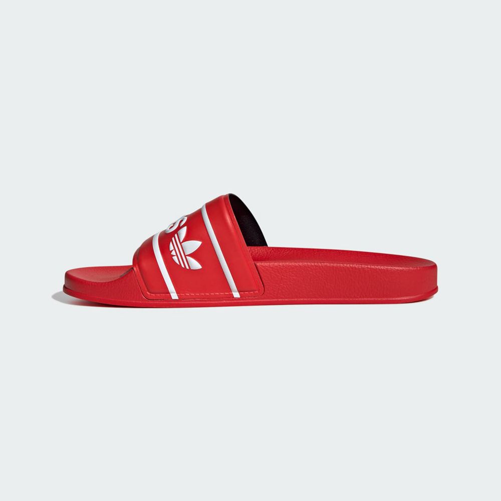 Claquette Adidas Adilette Rouge Blanche Femme | WMW-69902951